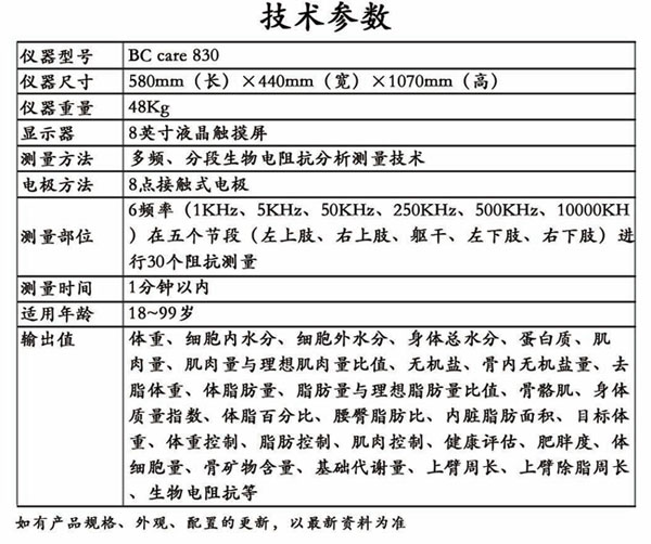 人體成分分析儀BM-830